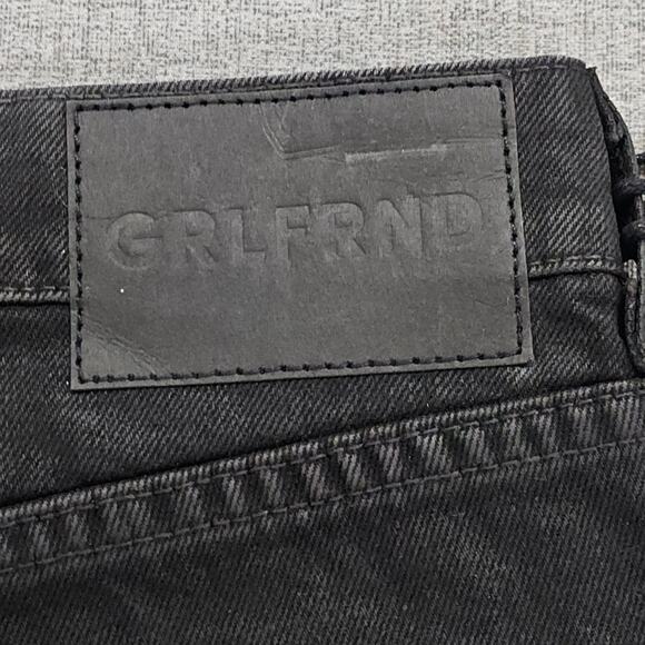 GRLFRND Jeans Womens Size 27 Black Karolina Cropped Contrast Legs Rocker Grunge - Picture 9 of 16